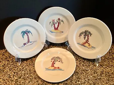(4) Vintage Homer Laughlin Seville Palm Trees Christmas Plates What-A-Dish USA • $39.99