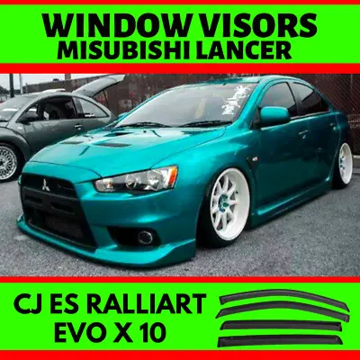 $79.99 • Buy FITS Mitsubishi Lancer CJ ES Ralliart Evo X Weatherhshields Rain Window Visors