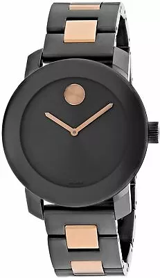 Brand New Movado Bold Ladies Two Tone Gray & Rose Gold 36 Mm Watch 3600327 • $355.11