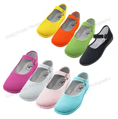 Womens Mary Jane Shoes Cotton Upper Flat Lolita Round Toe Ballet Colors Sizes • $16.05
