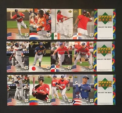 2006 Upper Deck World Baseball Classic Wbc 3 Sheet Set Griffey Jeter Pujols • $8.99