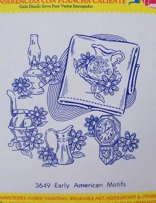 Aunt Marthas 3649 Early American Embroidery Transfer Pattern Antique Motifs UNCT • $4.59