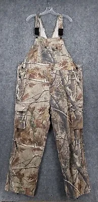 Real Tree Camo Overalls Mens XL Extra Large 40-42 Green Hunting Outdoors Bib • $39.99