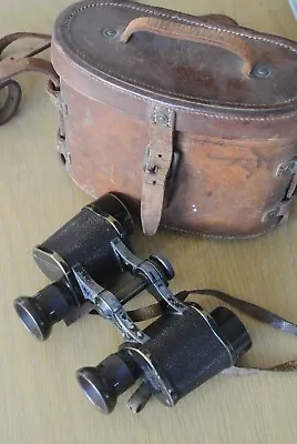 WW1 Carl Zeiss London  1916 Military BINOCULARS  1916 Wolfsky  Case • £130