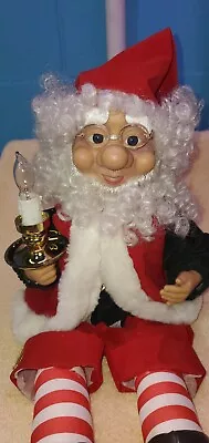 RARE VINTAGE Telco Motionettes Of Christmas Animated Santa’s Elf Candle 1990 • $75