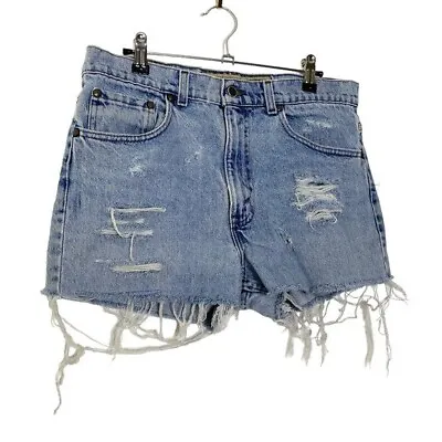 Levi's Vintage Silver Tab Distressed Ripped High Rise Denim Shorts • $50
