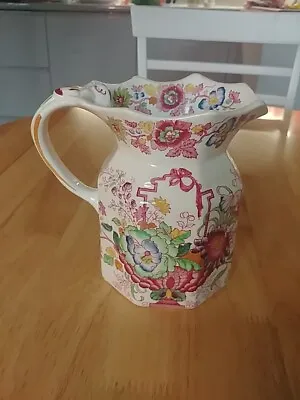 Beautiful Masons Ironstone Jug In Red Strathmore Pattern • £20