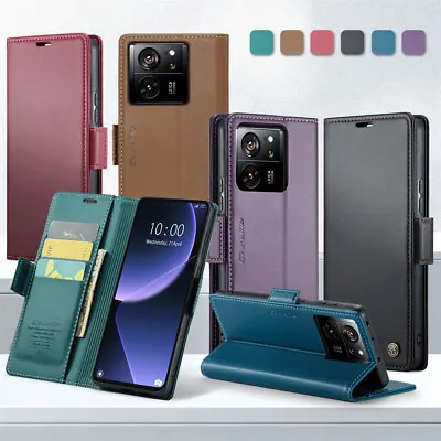 For Xiaomi Note 13 Pro 12S Redmi 13C Case Magnetic PU Leather Wallet Stand Cover • $18.99