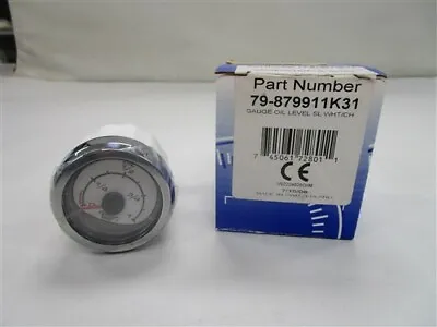 Vdo Oil Level Gauge 79-879911k31 White Face / Silver Bezel Marine Boat • $44.95