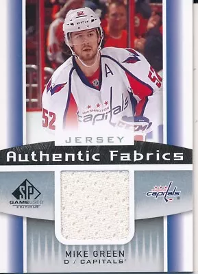 2013/14 SP Game Used AF-GR Mike Green Authentic Fabrics Jersey Insert • $1.81