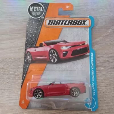 Matchbox 1/64 Diecast Red 2016 Chevy Camaro Convertible • $2.60