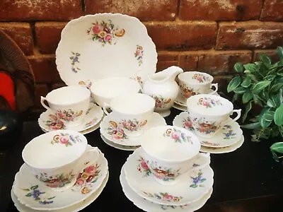 Antique Old Coalpot Tea Set 21 Pieces Coalport Vintage Bone China • £110