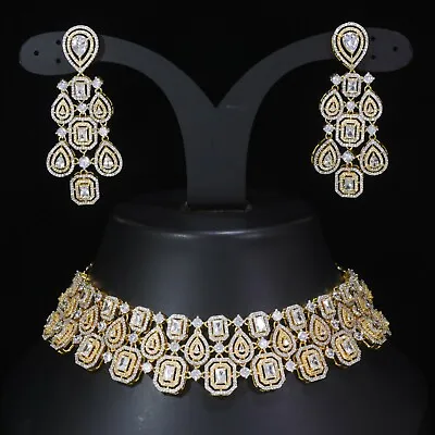 Indian Kundan Painting Jewelry Meenakari Work Diamond Choker  Bridal Set • $99.99