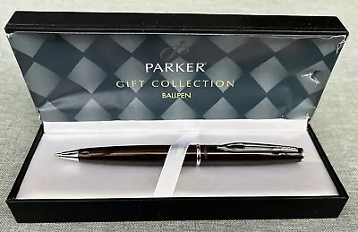 Vintage Parker Boxed  Gift Collection Ballpoint Glossy Chocolate Brown 2003 NOS • $39.95