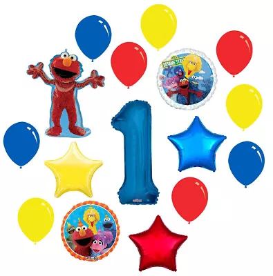 Elmo Sesame Street  2nd Birthday Party 16 Piece Supplies Balloon Decorations • $24.25