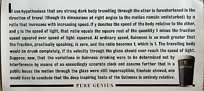 £16.99 • Buy Guinness Original Rare Poster In VG Condition - See Photos