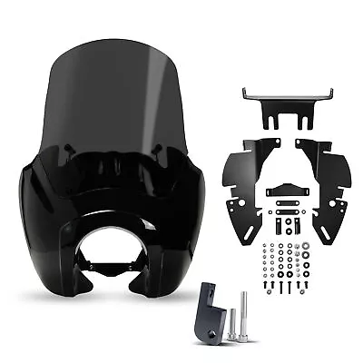 Black Smoke Fairing W/ Block A For 2000-2003 Harley Super Glide T-Sport FXDXT* • $106.95