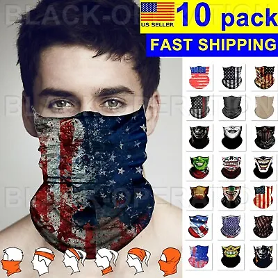 Neck Gaiter Balaclava Ski Fishing Bandana 10 Pack Wholesale Lot $9.95 $1 Each • $9.95