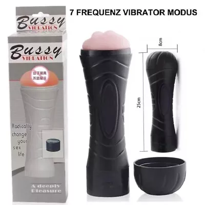 Pocket Pussy Vibration Cup Men Male Masturbator Stroker Vagina Sex Toy Vibrator • $11.99