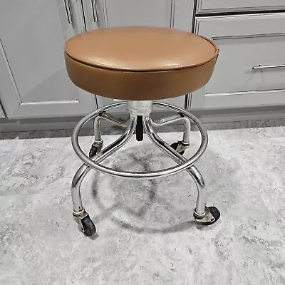 Vintage Dentist Doctor Medical Stool Rolls Adjustable Height Gen-Med For Repair  • $69.99