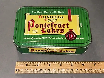 Vintage Dunhills Original Pontefract Cakes Licorice England Advertising Tin • $7.98