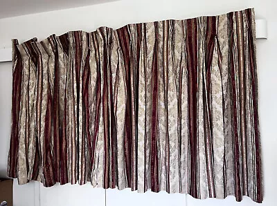 £29 • Buy 2x Montgomery Quality Curtains Triple Pleat 140x134cm Drop Red Gold Green Vntg