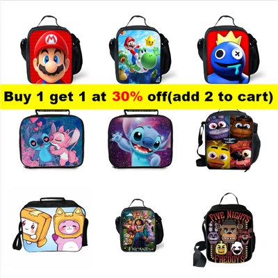 £8.54 • Buy Super Mario Insulated Lunch Bag Rainbow Friends School Picnic Outdoor Lunchbox