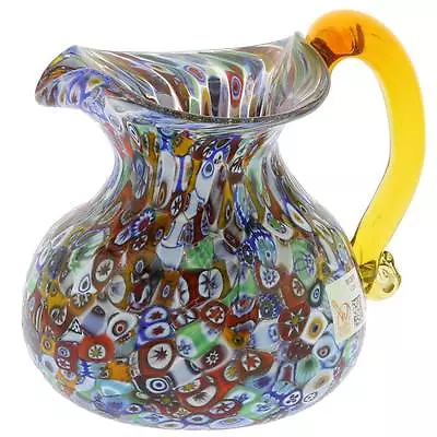 GlassOfVenice Murano Glass Millefiori Pitcher Or Carafe • $379.95
