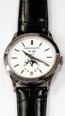 Patek Philippe Complications Annual Calendar White Gold Mens Watch 5396-G-001 • $45000