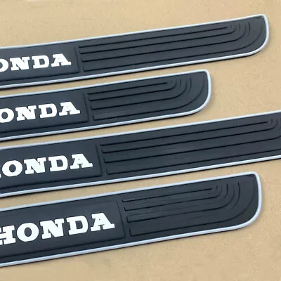 For Honda 4PCS Black Rubber Car Door Scuff Sill Cover Panel Step Protectors • $17.88