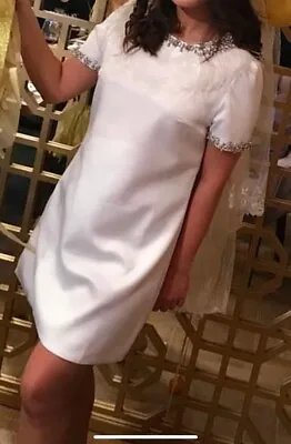 MIU MIU Rhinestone White Dress With Feathers • £66.50