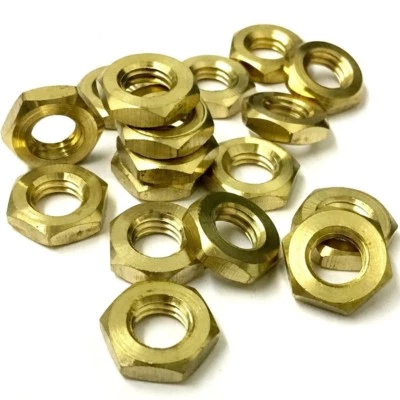 £2.54 • Buy M4 M5 M6 M8 M10 M12 M16 Solid Brass Hexagon Half Lock Nuts Metric Bolts Screws 