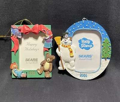 Sears Portrait  Studio Frosty Ornament 2000 And Package Ornament 1999 • $12.99