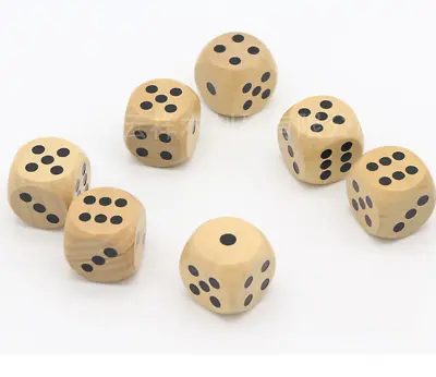 Wooden Dice Six Sided Spot Dice 16mm Size D6 RPG Toy Game • $8.99