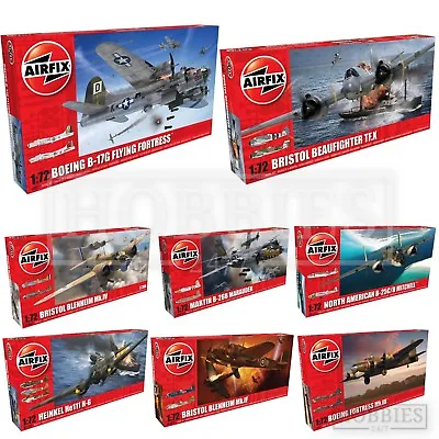 Airfix 1:72 WW2 Bomber Model Kits Flying Fortress Heinkel Bristol Avro Lancaster • £28.68