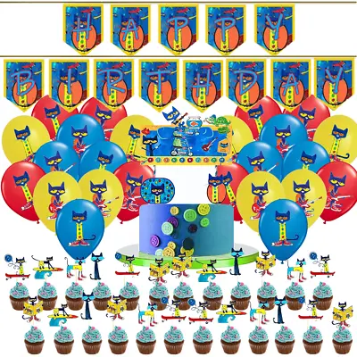 Pete The Cat Balloon Cupcake Birthday Party Decoration Theme Idea Supplies • $6.99