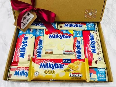 Milkybar White Chocolate Original Gold Christmas Hamper Gift Box • £15.99