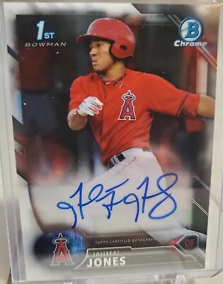 2016 Bowman Chrome Prospects Jahmai Jones #BCAP-JJ Auto Autograph Card RC Angels • $12