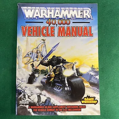 Warhammer 40k Vehicle Manual Games Workshop Rulebook Book Template Rogue Trader • £137