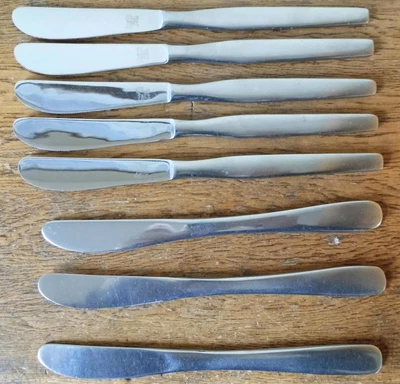 £1 • Buy VINTAGE 1978-90s SET Of 8 VINERS Profile SHEFFIELD STAINLESS BUTTER TEA KNIVES