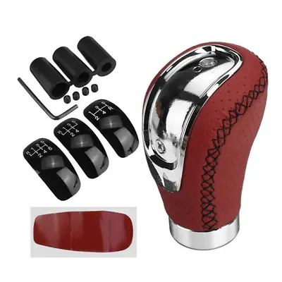 £22.54 • Buy 5/6 Speed PU Leather Manual Car Gear Shift Shifter Lever Knob Parts Universal