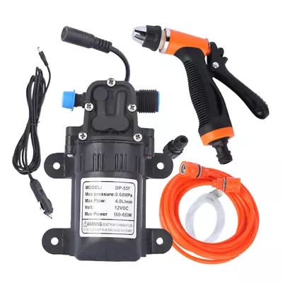 $22.97 • Buy High Pressure Electric Car Washer 12V Wash Pump Water Spray Hose Automobile Clea