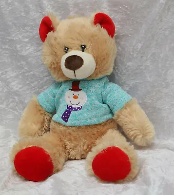 £1.50 • Buy Christmas Cuddles Teddy Bear With Snowman Jumper 15 Inches Tall Collectable 