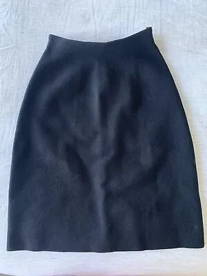 $80 • Buy Scanlan Theodore Crepe Knit  A-line Skirt Black Size Small