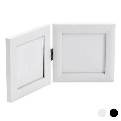 £5.95 • Buy Double Photo Frame Picture Frames Folding Standing Hinged White 4x4