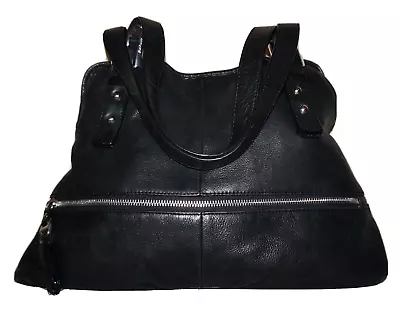 B. MAKOWSKY Black Leather 10 X 14 Slouchy Handbag • $31.99