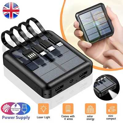 30000mah Solar Power Bank Portable External Battery 4 USB Mobile Phone Charger • £9.92