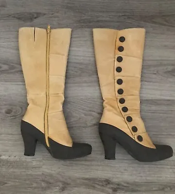 MIZ MOOZ Anthem Leather Zip Up Women’s Tall Boots Size 6.5 • $58.99