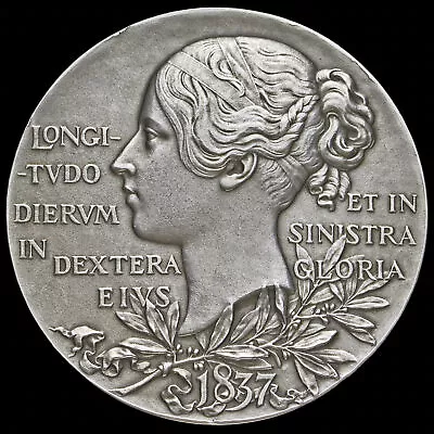 1897 Queen Victoria Official Diamond Jubilee Large Silver Medal • $310.84