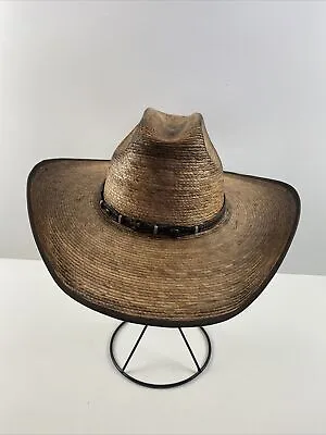 Cody James Natural Straw Leather Banded Cowboy Hat Youth Size S/M • $58.49